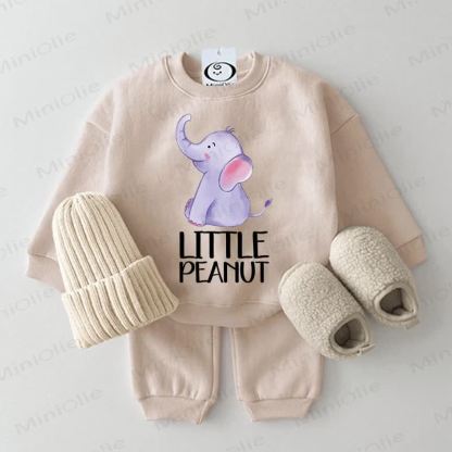 LITTLE PEANUT Baby Elephant 2-teiliges Beige Set - Beige - 2-3J - image 1