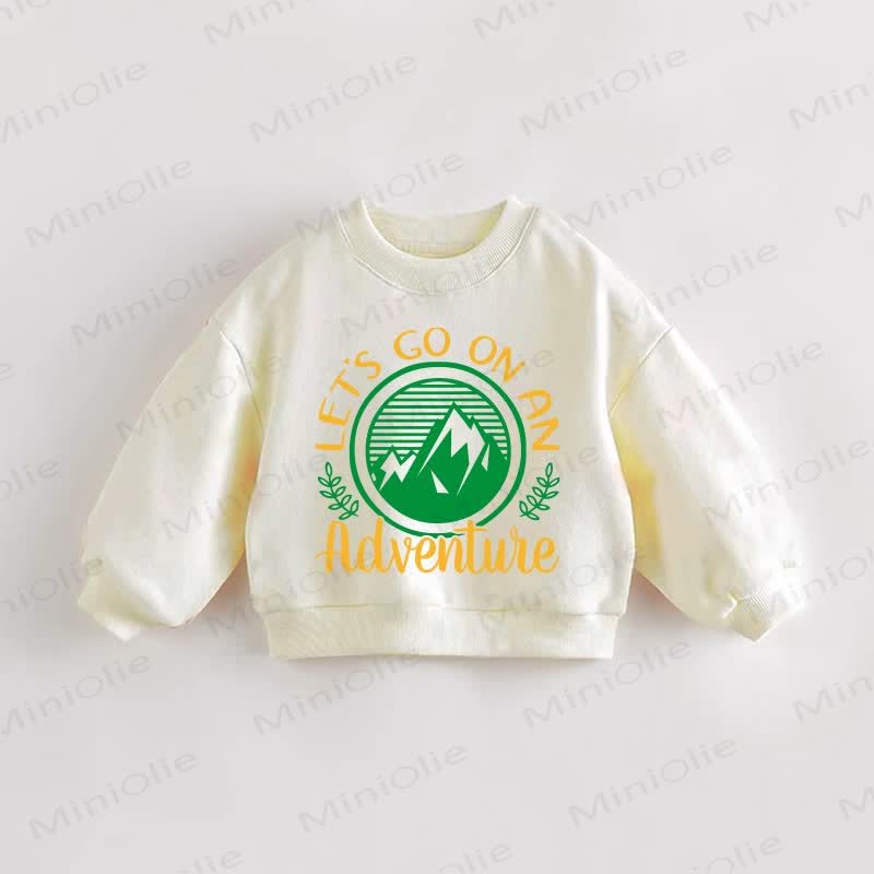 LET'S GO ON AN ADVENTURE Baby Kleinkind Sweatshirt - Creme - 3-5J - image 1