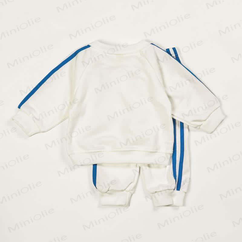 AL DENTE Baby Kleinkind Pasta Blau Streifen 2-teiliges Set - image 2