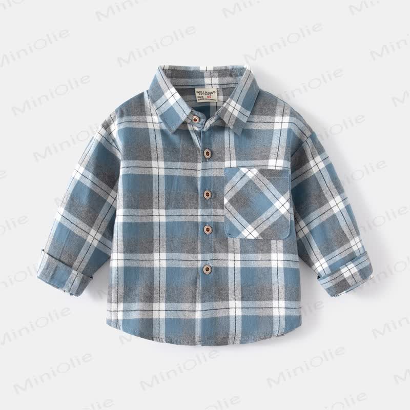 Vintage Plaid für Kind und Jungen - Blau - 8Y - image 10