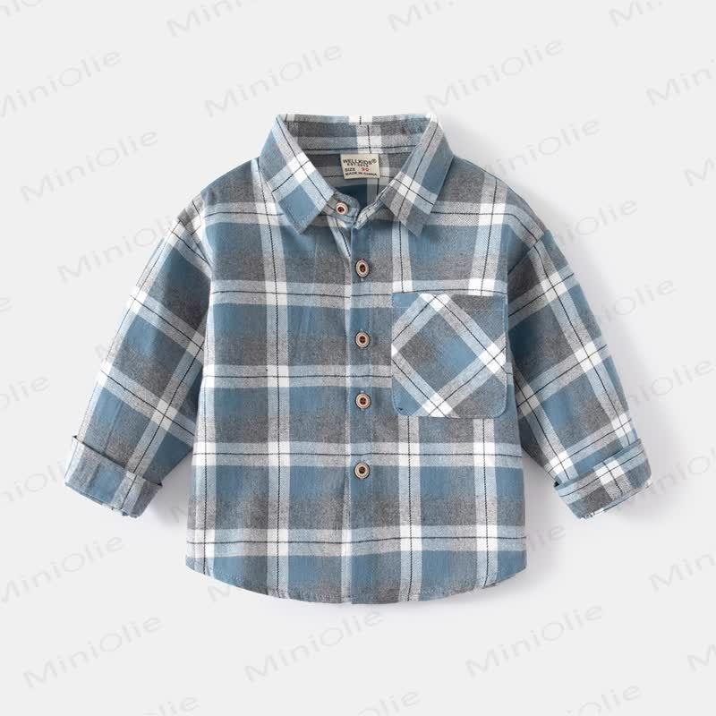 Vintage Plaid für Kind und Jungen - Blau - 8Y - image 10