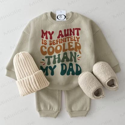 MY AUNT IS DEFINITELY COOLER THAN MY DAD Baby Grau Grün 2-teiliges Set - Grau Grün - 2-3J - image 1