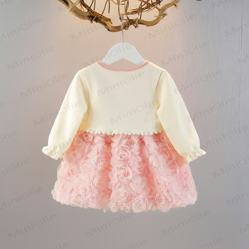 Baby Kleinkind Hase Rosa Mesh Kleid - image 2