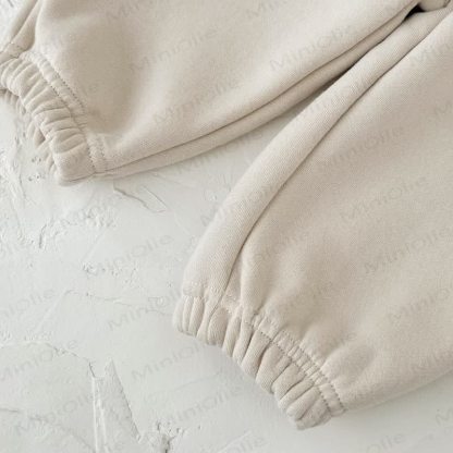 Beige 2-teiliges Vlies Set für Baby , Mädchen - image 9