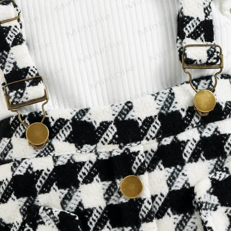 Baby Schwarz Weiß Plaid Rock 2-teiliges Set - image 6