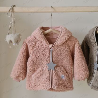 Sherpa-Kapuzenjacke für Kleinkind - Rosa - 8Y - image 11