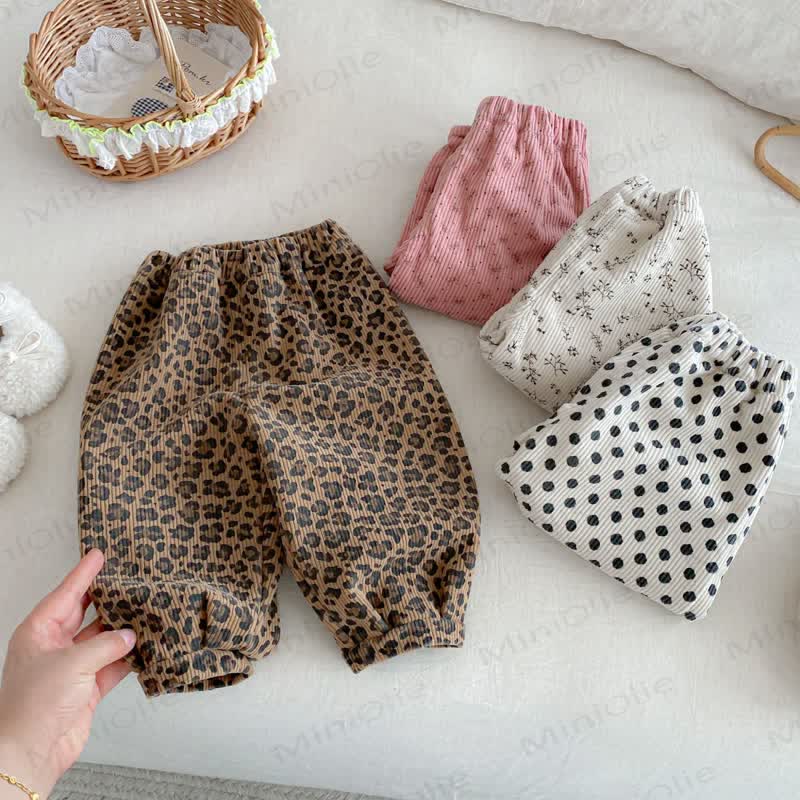 Baby Kleinkind Mädchen Cord Gesteppt Jogger Hose - image 5