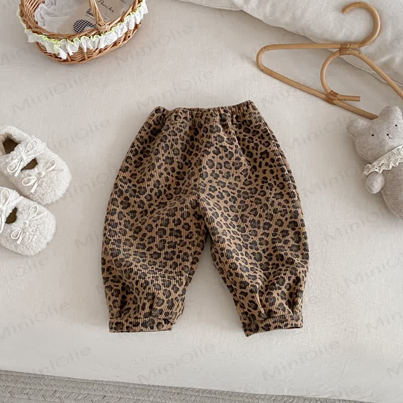 Baby Kleinkind Mädchen Cord Gesteppt Jogger Hose - Kaffee - 5-7J - image 1