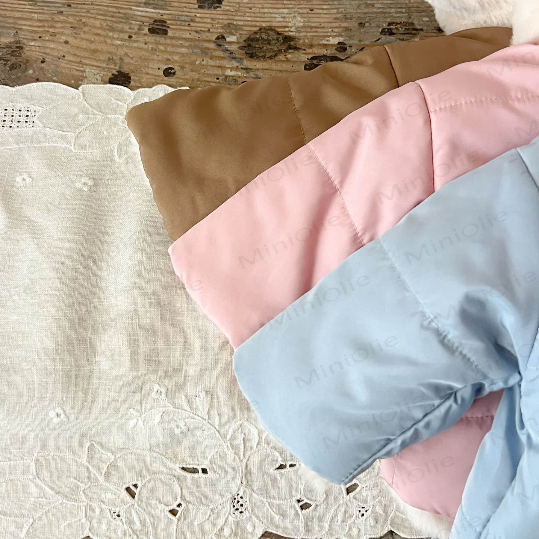 Einfarbig Kapuzenjacke mit Vlies für Baby - image 8