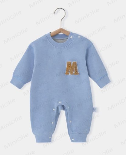Baby Strampler mit Vlies und Buchstabe M - image 10