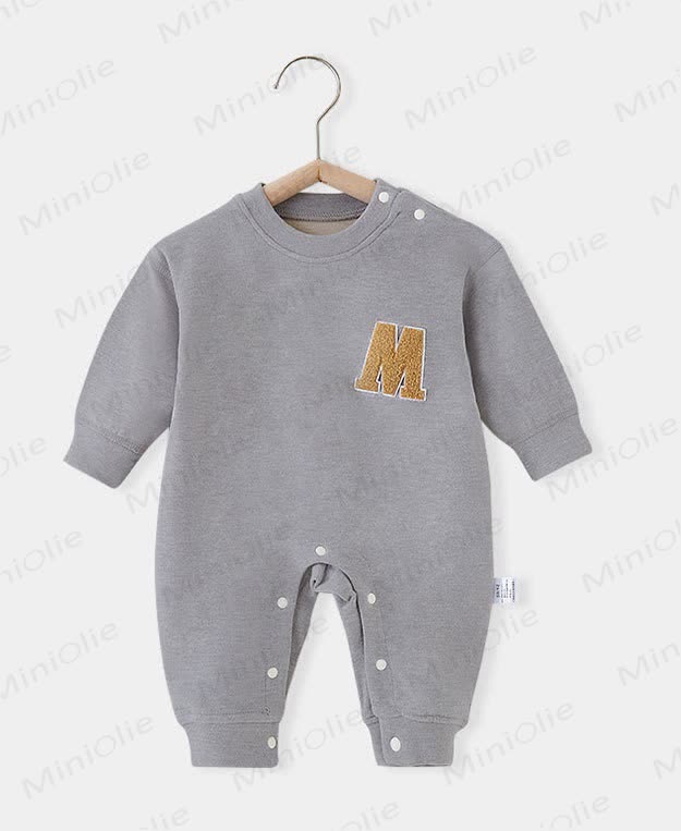 Baby Strampler mit Vlies und Buchstabe M - image 8