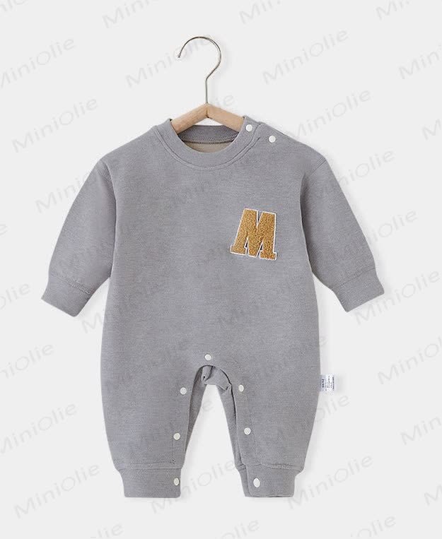 Baby Strampler mit Vlies und Buchstabe M - image 8