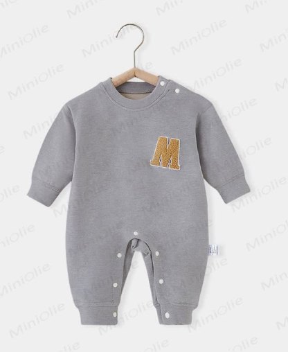 Baby Strampler mit Vlies und Buchstabe M - image 8