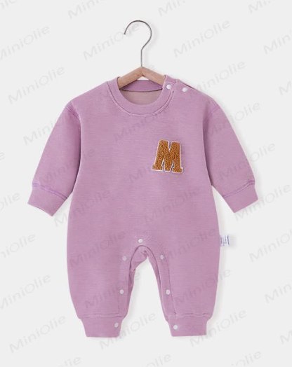 Baby Strampler mit Vlies und Buchstabe M - image 12