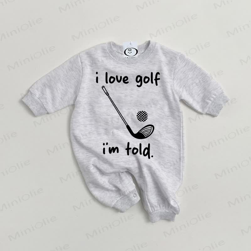 I LOVE GOLF , DAS M GESAGT WURDE. Grauer Baby - Strampler - Grau - 2-3J - image 1