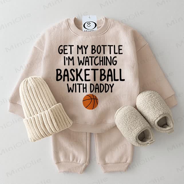 BASKETBALL WITH DADDY Baby 2-teiliges Beige Set - Beige - 2-3J - image 1