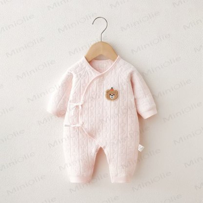Gesteppt Kimono - Strampler mit Baby Motiv - Rosa - 3-6M - image 4