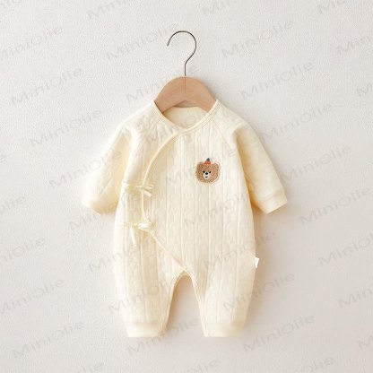 Gesteppt Kimono - Strampler mit Baby Motiv - Gelb - 3-6M - image 2