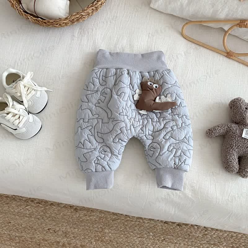 Gesteppt Hose mit Dinosaurier -Motiv für Baby und Kleinkind - Grau - 3-5J - image 3
