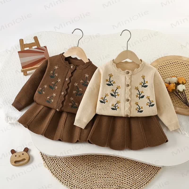 Baby Kleinkind Mädchen Rock Gestrickt  - image 1