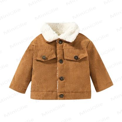  Oberbekleidung aus Vlies Cord für Baby - Braun - 2-3J - image 8