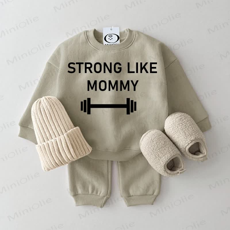 STRONG LIKE MOMMY Baby Grau Grün 2-teiliges Set - Grau Grün - 2-3J - image 1