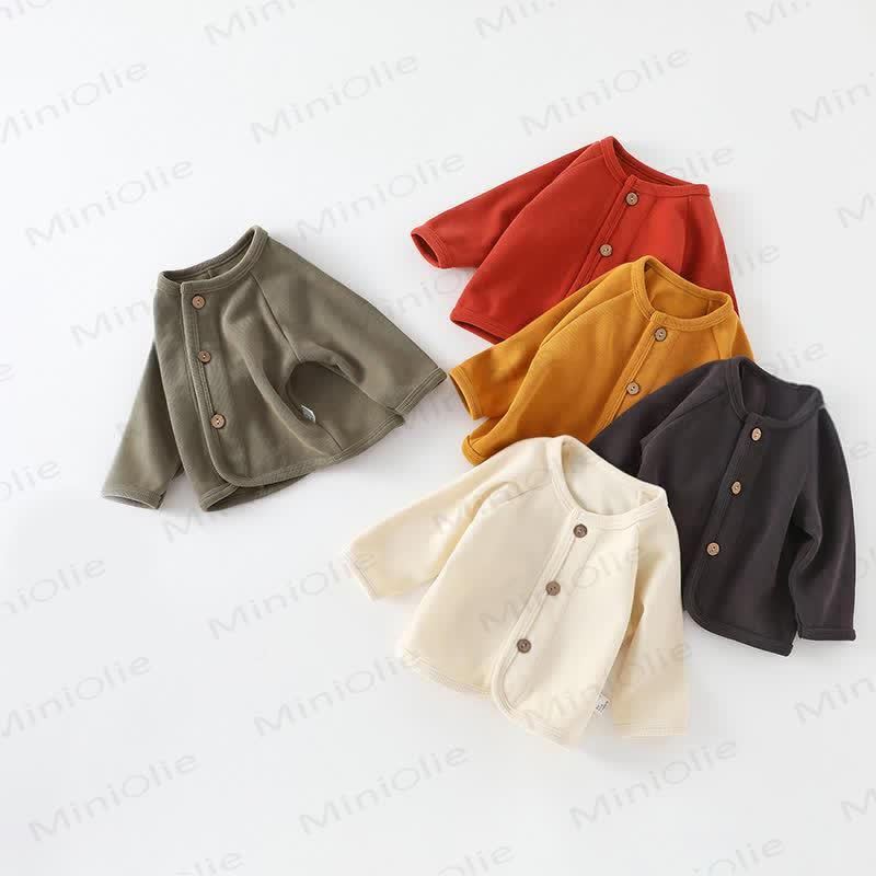  Einfarbig Strickjacke für Baby​ - image 1