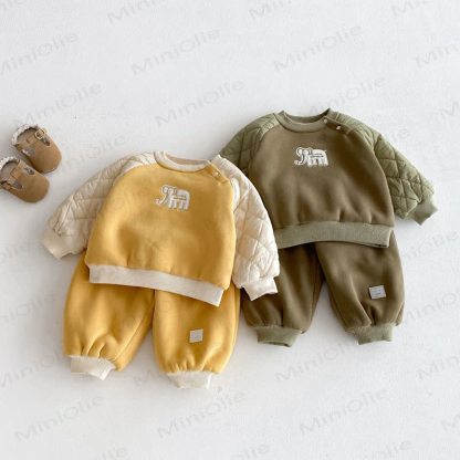 Baby Kleinkind Elefanten Vlies gefüttertes 2-teiliges Set - image 2