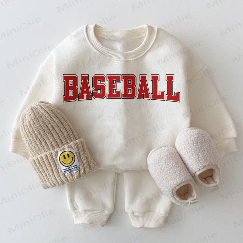 BASEBALL Baby Sweatshirt Set , 2-teilig, Weiß - Weiß - 2-3J - image 1