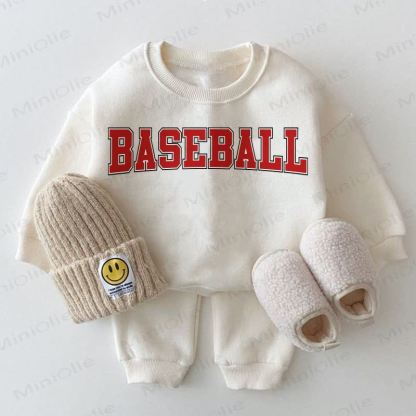 BASEBALL Baby Sweatshirt Set , 2-teilig, Weiß - Weiß - 2-3J - image 1