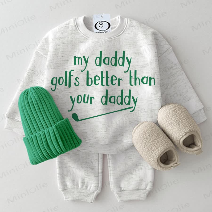 MY DADDY GOLFS BETTER THAN YOUR DADDY – Baby Sweatshirt, 2-teiliges Set, Grau - Hellgrau - 2-3J - image 1