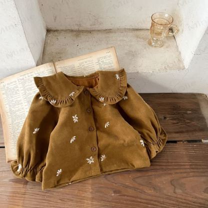 2- Blume Set für Baby und Mädchen mit Gestickt und Cord - image 8