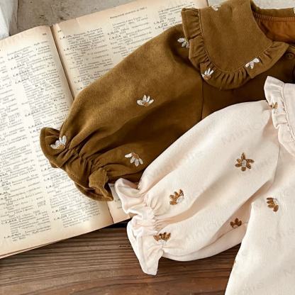 2- Blume Set für Baby und Mädchen mit Gestickt und Cord - image 11