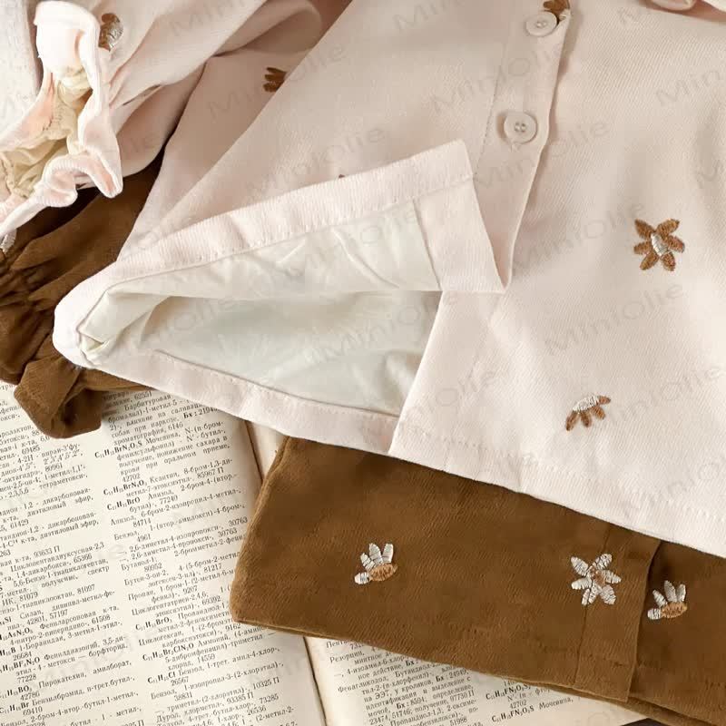 2- Blume Set für Baby und Mädchen mit Gestickt und Cord - image 14