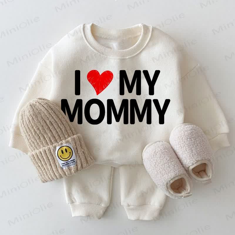 I LOVE MY DADDY/MOMMY Baby 2-teiliges weißes Set - image 2