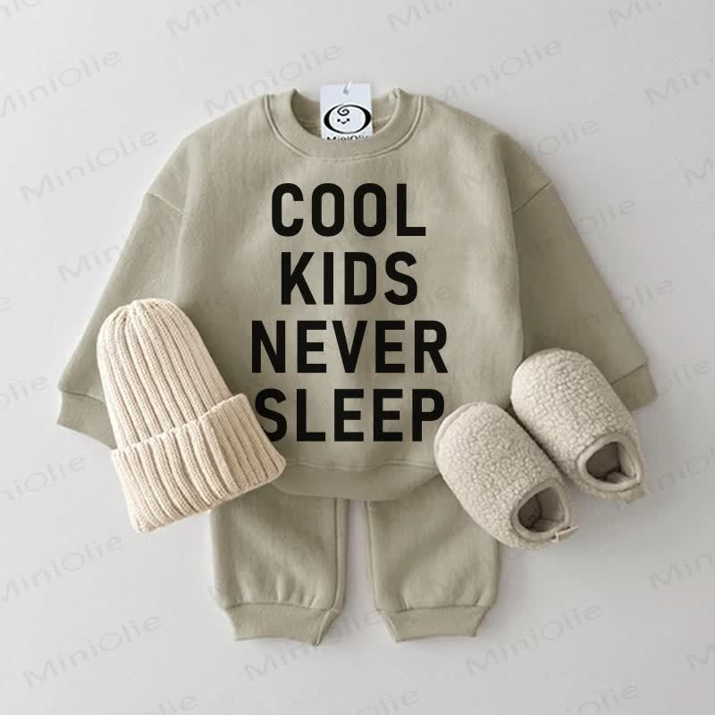 COOL KIDS NEVER SLEEP – Baby Grau Grün 2-teiliges Set - Grau Grün - 2-3J - image 1