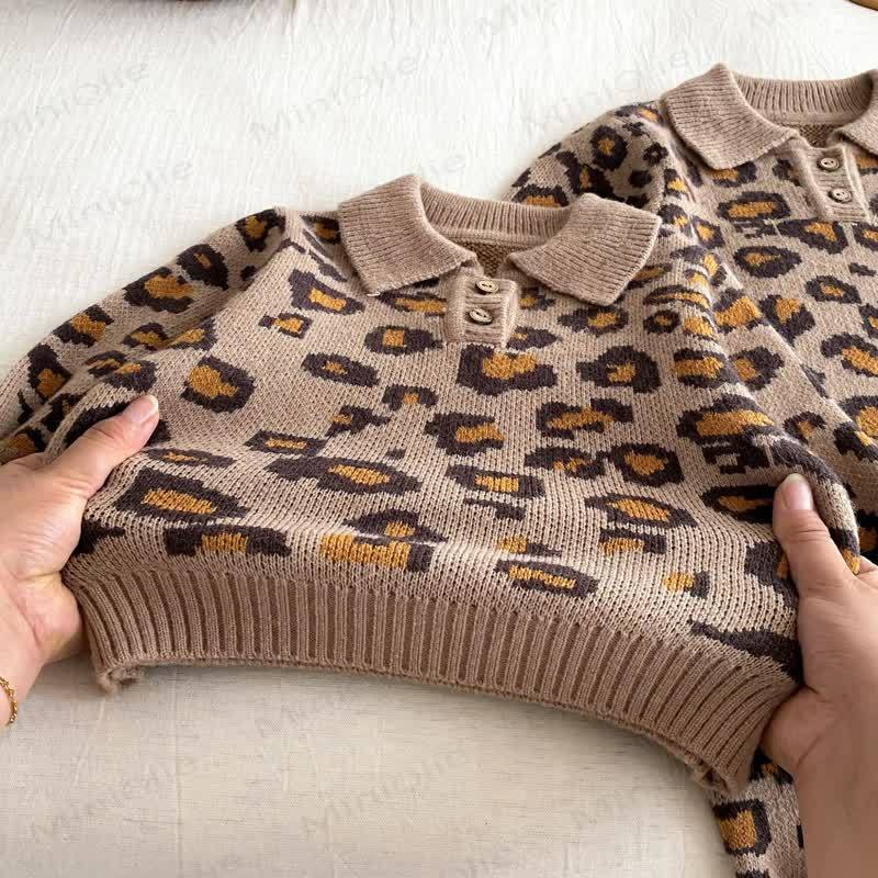 Pullover/ Strampler mit Leopardenmuster für Baby - image 9