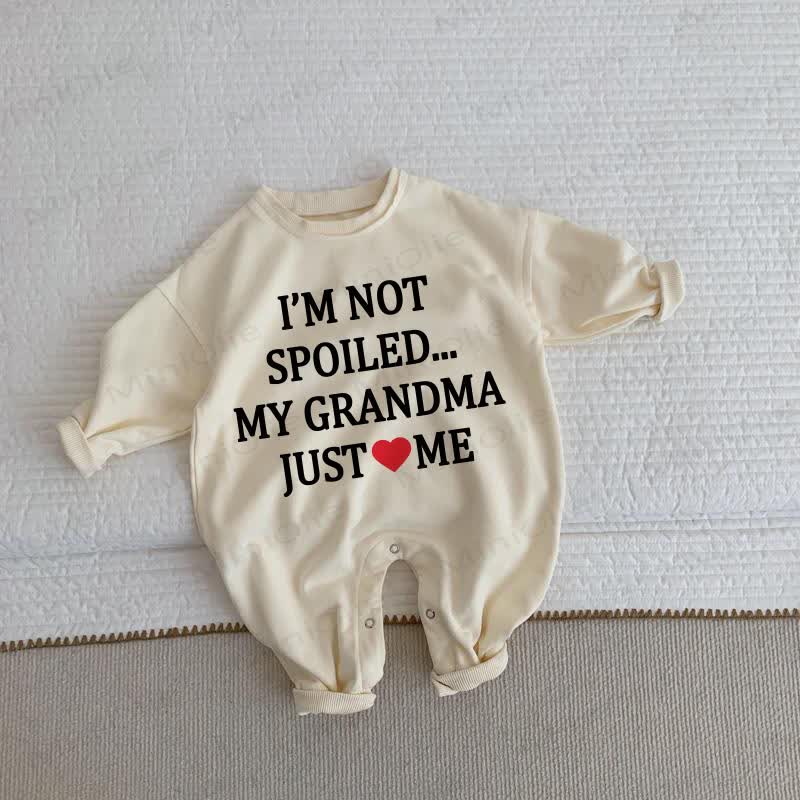 I'M NOT SPOILED... MY GRANDMA JUST ME ICH, Baby Kleinkind - Strampler , Beige - Beige - 2-3J - image 1