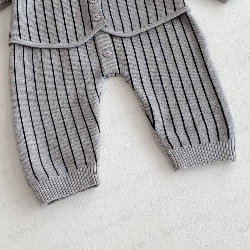 Baby Stricken im Gentleman-Stil mit Schleife - image 9
