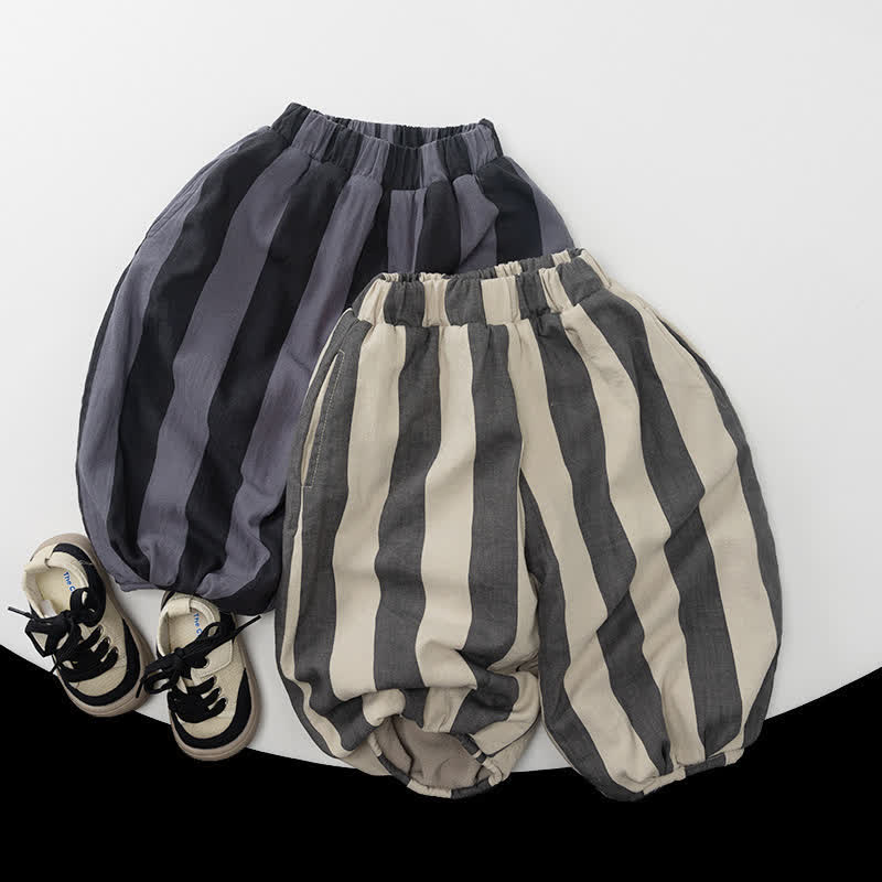 Gestreifte Vlies Hose für Baby und Kleinkind - image 1