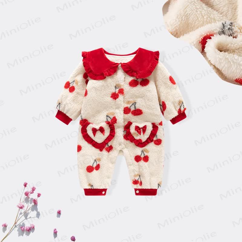 Baby Mädchen Arctic Velvet Kirsche Strampler - Rot - 18-24M - image 1