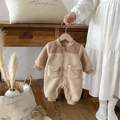  Warmer Baby - Strampler aus Lammwolle - Braun - 18-24M - image 1