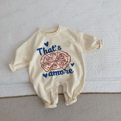 THAT'S AMORE Baby Kleinkind Pizza Beige Strampler - Beige - 2-3J - image 1