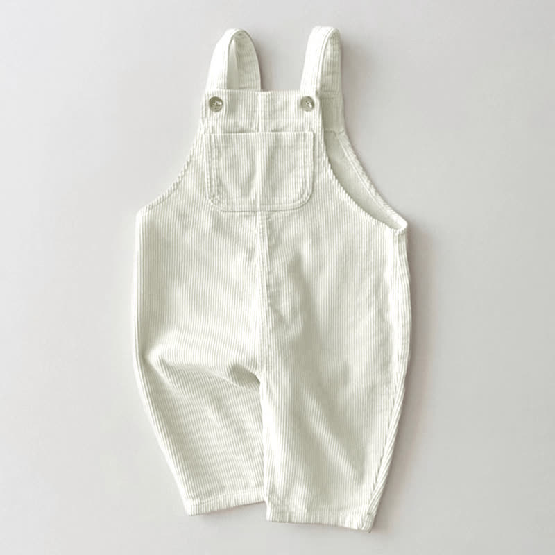 Baby Blume Cord Denim Latzhosen mit Tasche - Beige - 5-7J - image 5