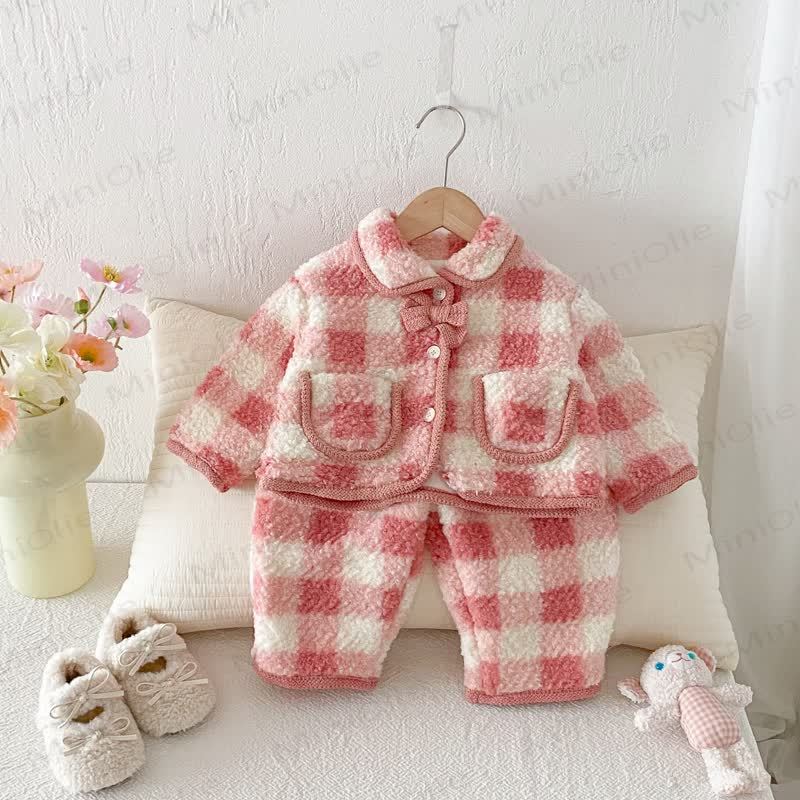 Vlies Oberbekleidung und Hose für Baby und Kleinkinder, rot-weiß Kleinkind - image 2