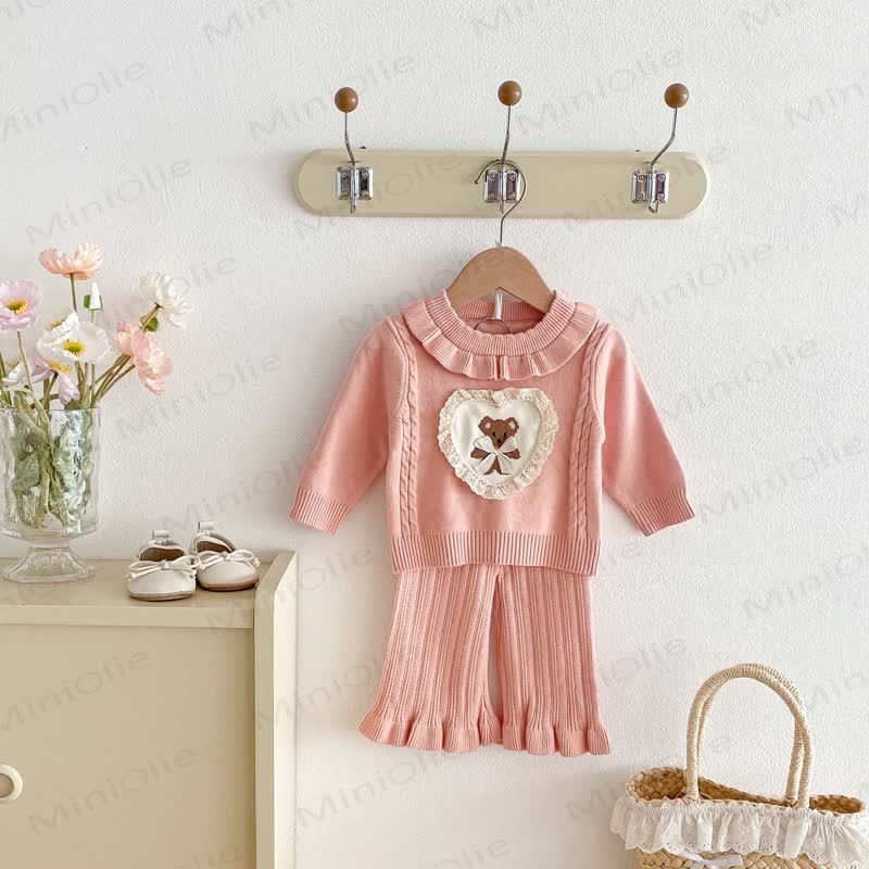 2-teiliges Schleife - Set mit Herz für Baby - Rosa - 18-24M - image 4
