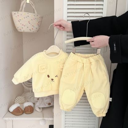 Baby Kleinkind Mädchen Bär Blink Gesteppt 2-teiliges Set - image 4