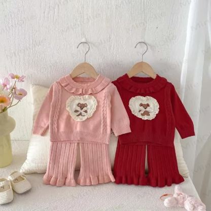 2-teiliges Schleife - Set mit Herz für Baby - image 1