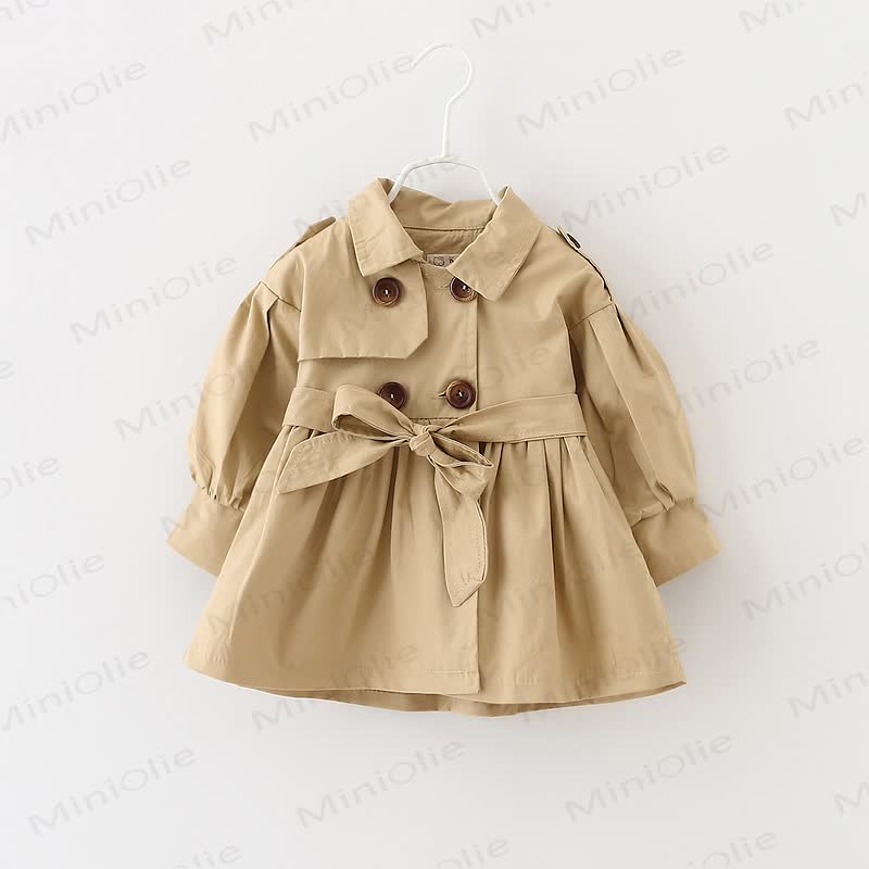  Süß , Einfarbig Baby Mädchen Oberbekleidung - Khaki - 2-3J - image 2