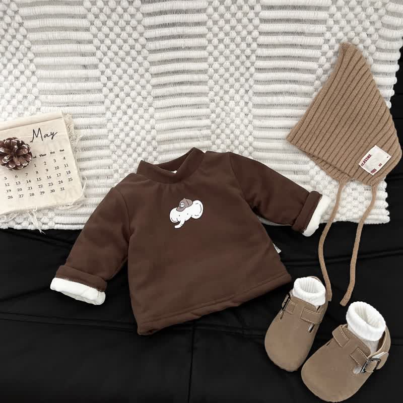 Baby Kleinkind Spitze mit Kaffee , karierte Hose mit Plaid und Gesteppt Tanktop - Kaffee Spitze - 3-5J - image 4